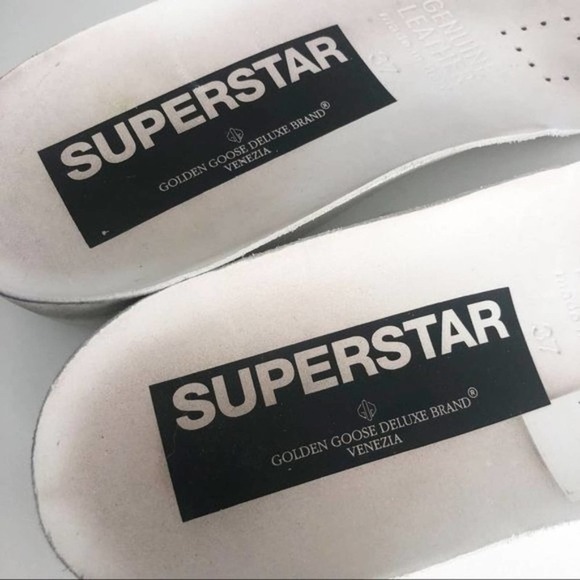 GOLDEN GOOSE Superstar Black Velvet Blue Glitter Star Lace Up Sneakers Size US 7 - Picture 4 of 14